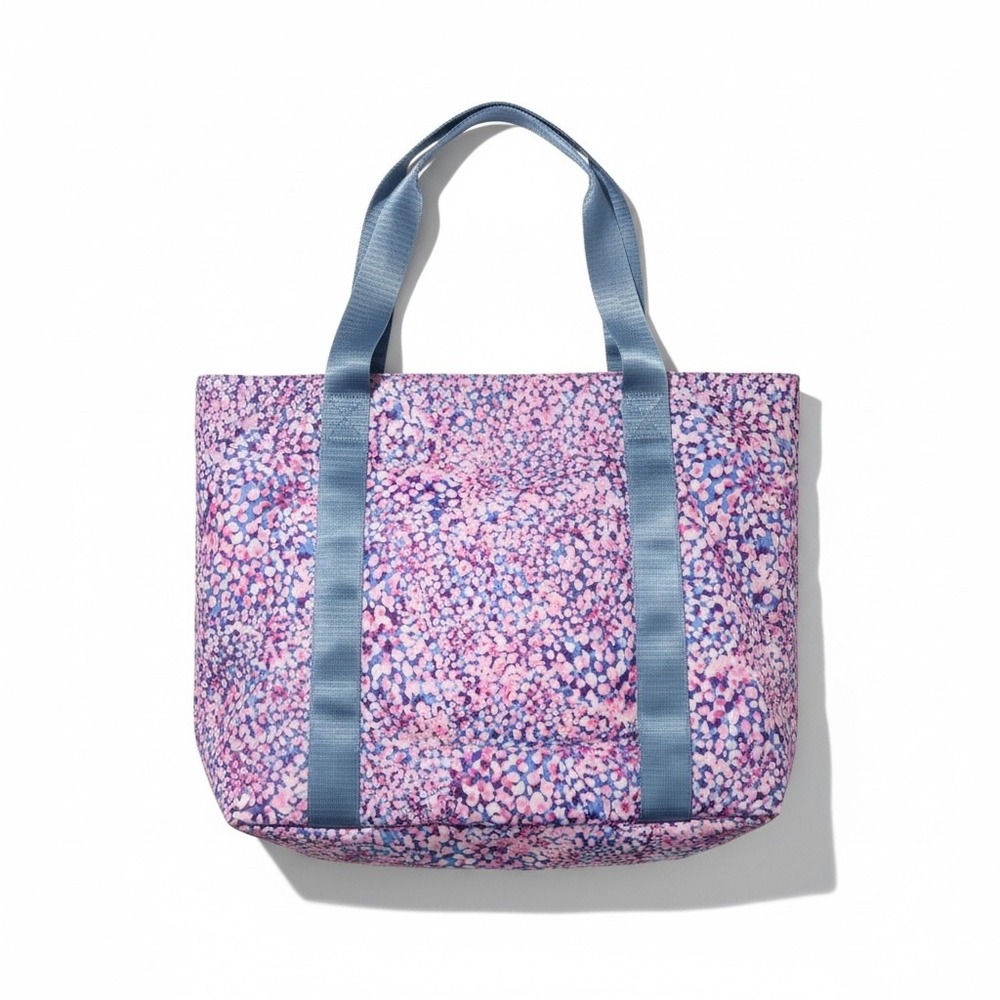 Wildfox Violet Purple Abstract Floral Print Zip Top‎ Tote Bag NWT HBW0181923271